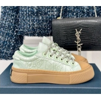 Good Quality Dior DIOR AND STONE ISLAND Low-top Sneakers in Oblique Satin Green 930055