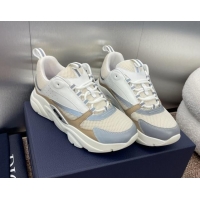 Hot Style Dior Men's Homme Sneakers B22 in Leather and Mesh White/Beige 930066