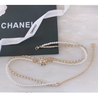 Reasonable Price Chanel Pearls Chain Belt 072904 White 2024