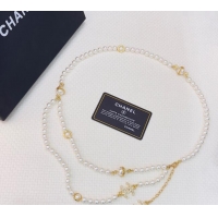 Best Price Chanel Pearls Chain Belt with CC 072924 2024