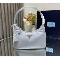 Buy Cheapest Prada Re-Nylon Prada Re-Edition 2000 mini-bag 1NE515 Light Grey 2023 NEW