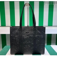 Well Crafted Prada Large Antique Nappa Leather Tote Bag 1BG460 Black 2023