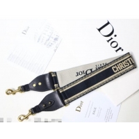 Super Quality Dior Christian Dior Embroidered Strap D8442 Black/Beige