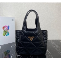 Grade Quality Prada Medium nappa-leather tote bag with topstitching 1BG450 Black 2023