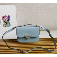 Reasonable Price Prada Embleme Saffiano Leather Shoulder Bag 1BD320 Blue 2023