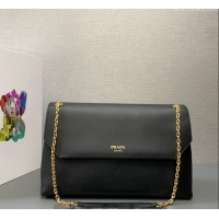 Market Sells Prada Large Leather Chain Handbag 1BD368 Black 2023