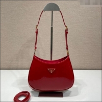 Grade Inexpensive Prada Cleo patent leather bag 1BC169 Red 2023 