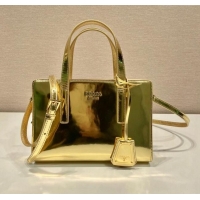 Well Crafted Prada Re-Edition 1995 Brushed-Leather Mini Top Handle Bag 1BA357 Gold 2023