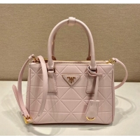 Top Grade Prada Small Galleria Quilted Saffiano Leather Bag 1BA896 Pink 2023