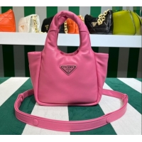 Reasonable Price Prada Small Padded Nappa Leather Top Handle Bag 1BA359 Pink 2023