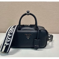 Buy Promotional Prada Grained Leather Top Handle Bag 1BB102 Black 2023