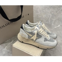 Durable Golden Goose Running Sole Sneakers embellished with Strass and ivory white star 530034