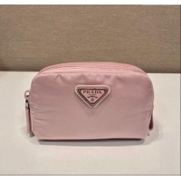 Top Grade Prada Re-Nylon necessaire pouch 1NA339 Light Pink 2023