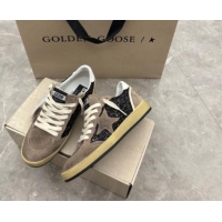 Best Grade Golden Goose Ball Star sneakers in grey suede and black glitter 905063