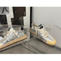 Top Design Golden Goose Ball Star LAB sneakers in silver leather with black suede star and heel tab 905064