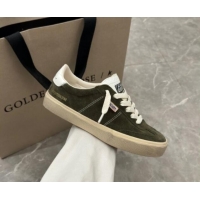 Unique Style Golden Goose Soul Star Sneakers in Suede Green 905072