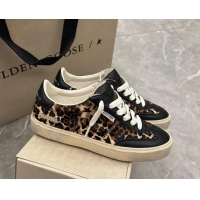 Fashion Golden Goose Soul Star Sneakers in leopard-print and black leater 009064