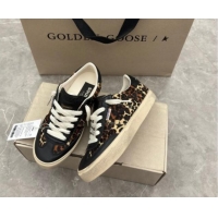 Fashion Golden Goose Soul Star Sneakers in leopard-print and black leater 009064