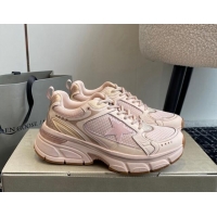 Grade Golden Goose Women’s Lightstar Sneakers with pink leather and mesh upper and pink star 009069