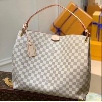 Famous Brand Louis Vuitton Damier Azur Canvas Graceful MM Tote Bag N42243