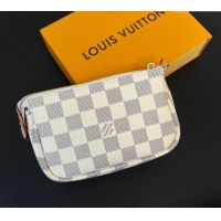 Top Quality Louis Vuitton Damier Azur Canvas Vivienne Mini Pochette Accessoires Bag On Chain N58009