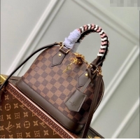 Trendy Design Louis Vuitton Damier Ebene Canvas Alma BB Bag  Braided Top Handle N40447 2023