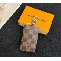 Discount Louis Vuitton Damier Ebene Canvas Pouch Bag Charm and Key Holder LV082201