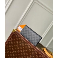 Reasonable Price Louis Vuitton Damier Graphite Canvas Brazza Wallet N62665