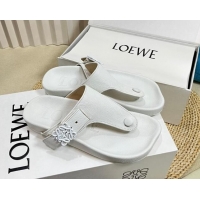 Good Quality Loewe Ease Toe Post Thong Sandals in Lambskin White 506109