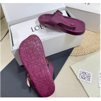 Best Product Loewe Ease Toe Post Thong Sandals in Lambskin Purple 506112