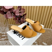 Purchase Loewe Nappa Leather Heel Slides Sandal 6cm Apricot 703061