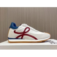 Popular Style Loewe Flow Runner Sneakers in Nylon and Suede L81508 Blue/White/Burgundy 081508