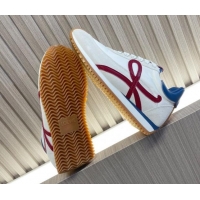 Popular Style Loewe Flow Runner Sneakers in Nylon and Suede L81508 Blue/White/Burgundy 081508