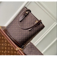 Top Design Louis Vuitton Monogram Denim Bucket Bag 0518 Brown 2023