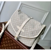 Affordable Price Louis Vuitton Monogram Denim Saumur MM Shoulder bag M63753 Grey 2023