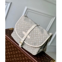 Affordable Price Louis Vuitton Monogram Denim Saumur MM Shoulder bag M63753 Grey 2023