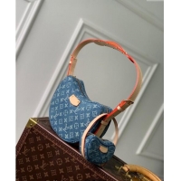 Top Design Louis Vuitton Monogram Denim Croisette MM Shoulder Bag M46856 Blue 2023