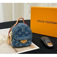 Promotional Louis Vuitton Micro Backpack Bag Charm 0731 Denim Blue 2024