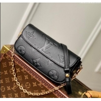 Super Quality Louis Vuitton Monogram Empreinte Wallet on Chain Ivy M82210 Black 2023