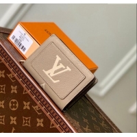 Famous Brand Louis Vuitton Monogram Empreinte Clea Wallet M82370 Grey/Cream 2023