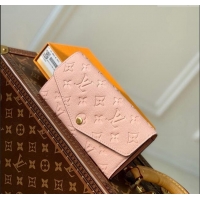 Well Crafted Louis Vuitton Monogram Empreinte Sarah Wallet M82257 Light Pink 2023