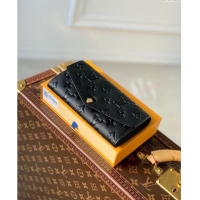 Best Price Louis Vuitton Monogram Empreinte Sarah Wallet M82257 Black 2023