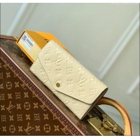 Well Crafted Louis Vuitton Monogram Empreinte Sarah Wallet M82257 Cream White 2023