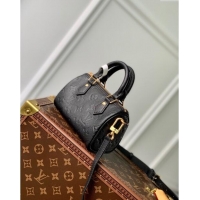 Top Grade Louis Vuitton Monogram Empreinte Nano Speedy Mini Bag M82450 Black 2023