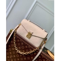 Super Quality Louis Vuitton Monogram Empreinte Pochette Metis East West Bag M22942 Cream