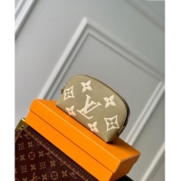 Discount Louis Vuitton Monogram Empreinte Pochette Cosmetique PM Pouch M82493 Kaki Green/White