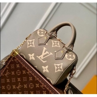 Well Crafted Louis Vuitton Speedy Bandouliere 20 Bag in Bicolor Empreinte Monogram Leather M46575 Grey