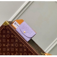 Super Quality Louis Vuitton Monogram Empreinte Leather Rosalie Coin Purse Wallet M82927 Purple