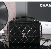 Best Price Chanel Patent Calfskin Small Box Bag AS4511 Black 2023