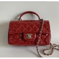 Top Grade Chanel Clutch with Chain in Patent Calfskin Bag AP2199 Burgundy 2024